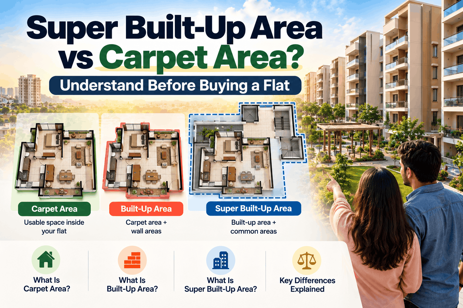 What Is a Super Built-Up Area vs Carpet Area? Understand Before Buying a Flat